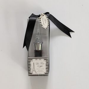 Kate Aspen Eiffel Tower Bottle Stopper - Silver and Black